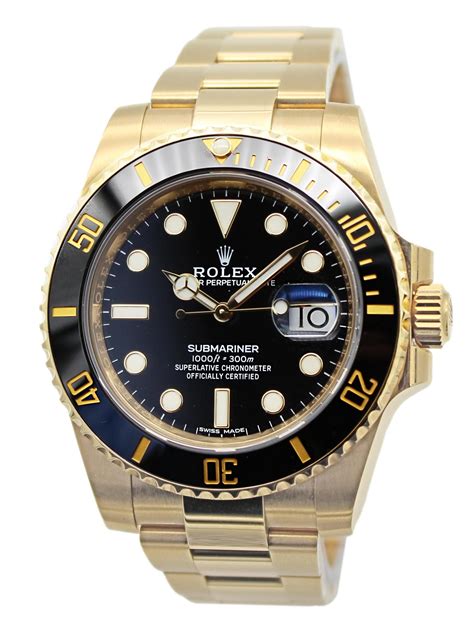 rolex submariner black and yellow|rolex submariner 18k gold price.